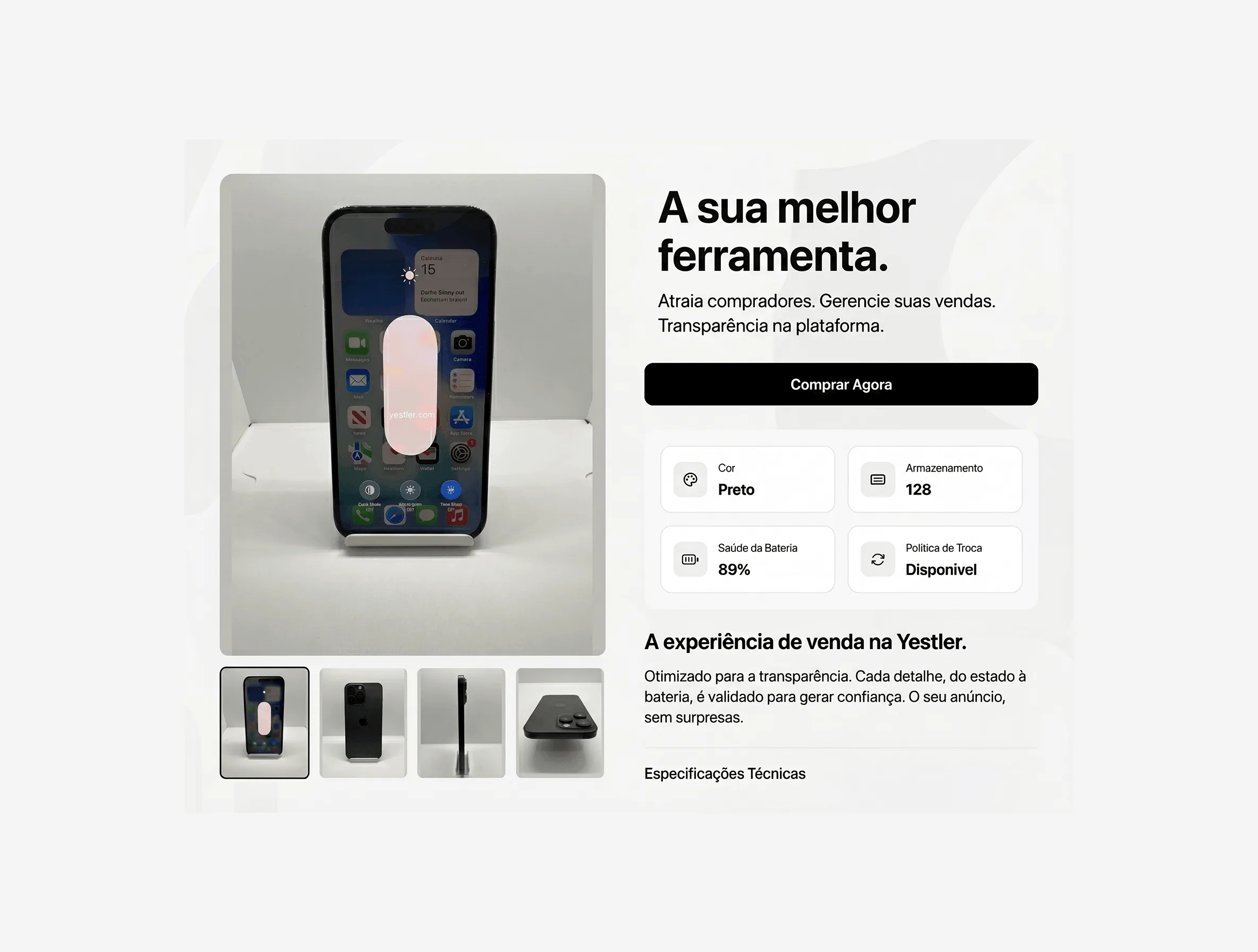 Partilhe com um único toque.