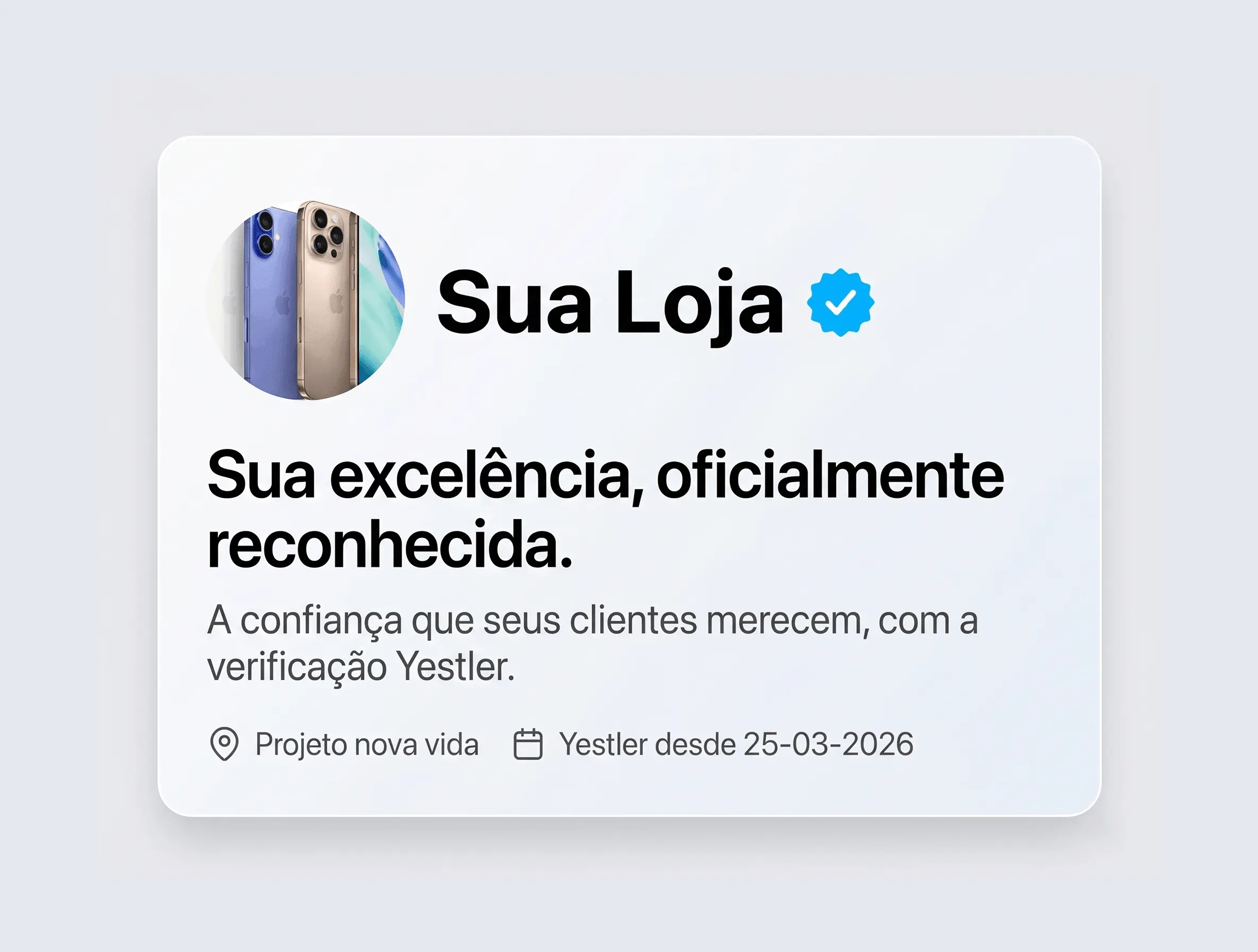 Conquiste o selo de vendedor verificado.